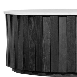 Black Round Marble Coffee Table