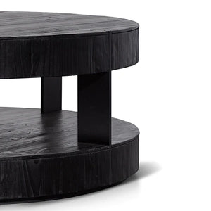 Full Black Round Coffee Table