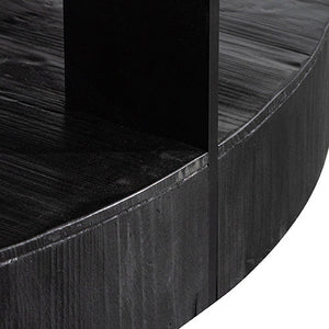 Full Black Round Coffee Table