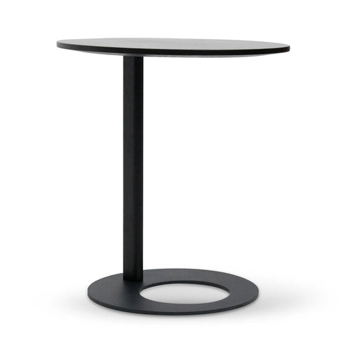 Full Black Wooden Side Table