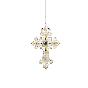 Champagne Gold Cross Tree Ornament I