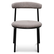 Load image into Gallery viewer, Caramel Grey Fabric Dining Chair with Black Legs