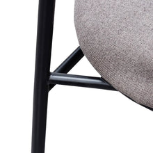 Load image into Gallery viewer, Caramel Grey Fabric Dining Chair with Black Legs