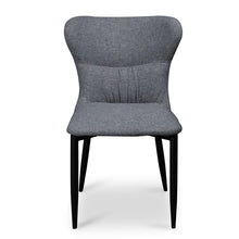Load image into Gallery viewer, Pebble Grey Fabric Dining Chair with Black Legs