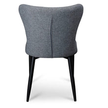 Load image into Gallery viewer, Pebble Grey Fabric Dining Chair with Black Legs
