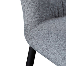Load image into Gallery viewer, Pebble Grey Fabric Dining Chair with Black Legs