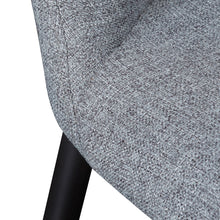 Load image into Gallery viewer, Pebble Grey Fabric Dining Chair with Black Legs