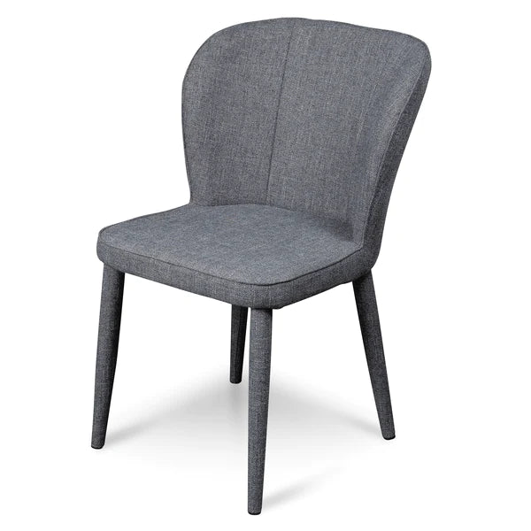 Dark Grey Fabric Dining Chair