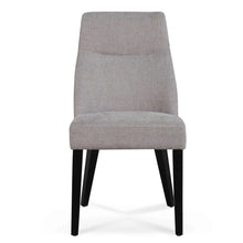 Load image into Gallery viewer, Oyster Beige Fabric Dining Chair with Black Legs