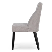 Load image into Gallery viewer, Oyster Beige Fabric Dining Chair with Black Legs