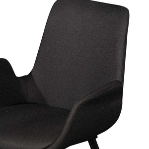 Black Fabric Dining Chair (Set of 2)