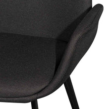 Load image into Gallery viewer, Black Fabric Dining Chair (Set of 2)