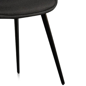 Black Fabric Dining Chair (Set of 2)