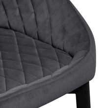 Load image into Gallery viewer, Grey Velvet Dining Chair with Black Legs