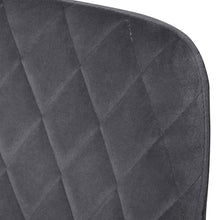 Load image into Gallery viewer, Grey Velvet Dining Chair with Black Legs