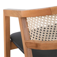 Load image into Gallery viewer, Natural Wooden Dining Chair with Black Seat