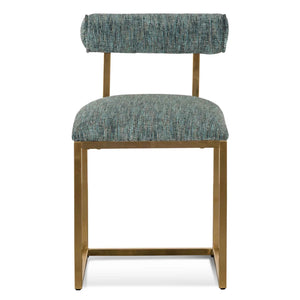 Emerald Green Dining Chair with Brushed Gold Base