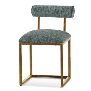 Emerald Green Dining Chair with Brushed Gold Base