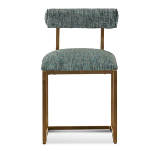 Emerald Green Dining Chair with Brushed Gold Base
