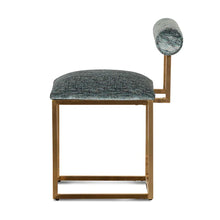 Load image into Gallery viewer, Emerald Green Dining Chair with Brushed Gold Base