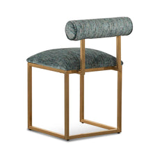 Load image into Gallery viewer, Emerald Green Dining Chair with Brushed Gold Base