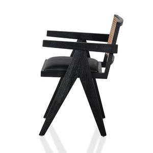 Black Rattan Dining Chair