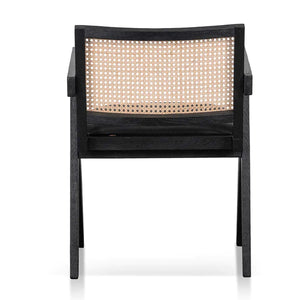Black Rattan Dining Chair
