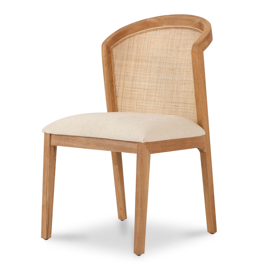 Light Beige Fabric Dining Chair