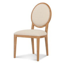 Load image into Gallery viewer, Light Beige Fabric Dining Chair with Natural Frame
