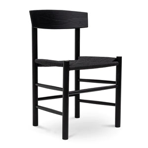 Full Black Rattan Dining Chair
