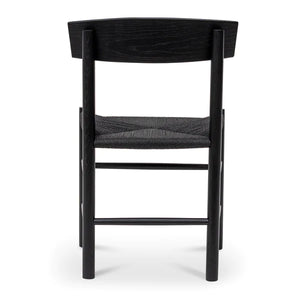 Full Black Rattan Dining Chair