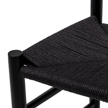 Load image into Gallery viewer, Full Black Rattan Dining Chair