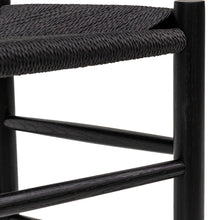 Load image into Gallery viewer, Full Black Rattan Dining Chair