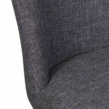 Load image into Gallery viewer, Dark Grey Fabric Dining Chair with Black Legs