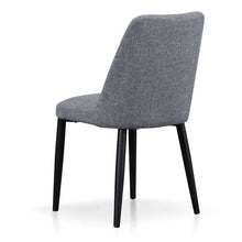 Load image into Gallery viewer, Pebble Grey Fabric Dining Chair with Black Legs