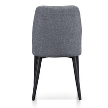 Load image into Gallery viewer, Pebble Grey Fabric Dining Chair with Black Legs