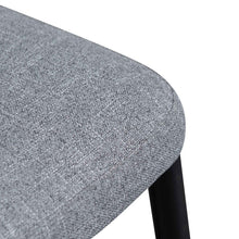 Load image into Gallery viewer, Pebble Grey Fabric Dining Chair with Black Legs