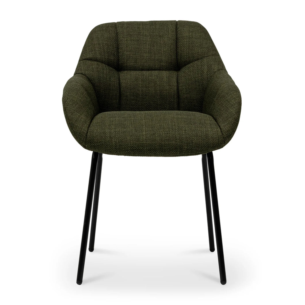 Pine Green Fabric Dining Chair (Set of 2)