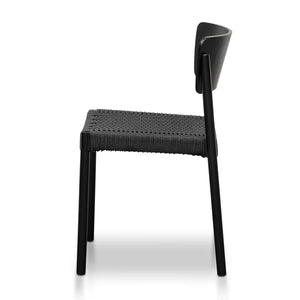 Black Rope Seat Dining Chair