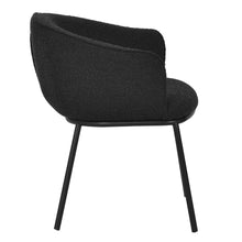 Load image into Gallery viewer, Black Boucle Dining Chair