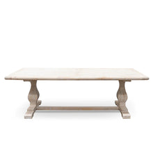 Load image into Gallery viewer, 2.4m Rustic White Washed Dining Table