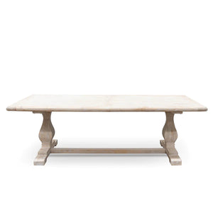 2.4m Rustic White Washed Dining Table