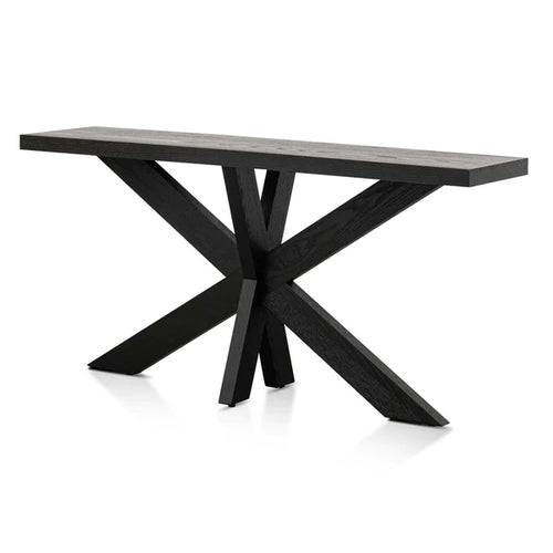 Textured Espresso Black Console Table