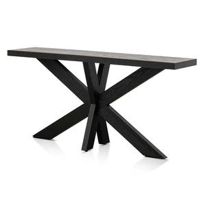 Textured Espresso Black Console Table