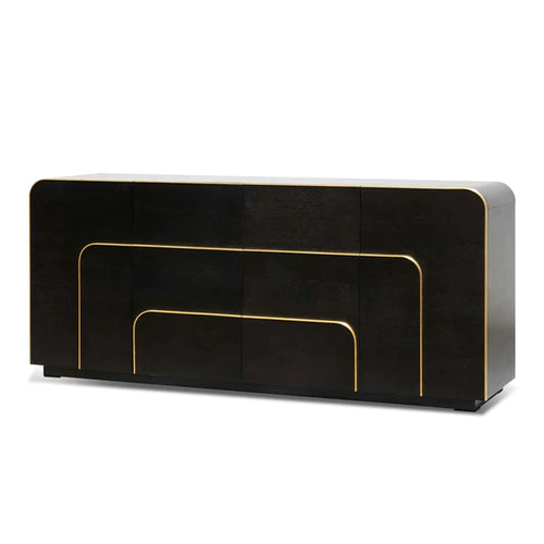 Textured Espresso Black Buffet Unit