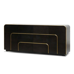 Textured Espresso Black Buffet Unit