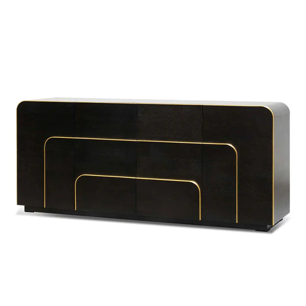 Textured Espresso Black Buffet Unit