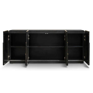 Textured Espresso Black Buffet Unit