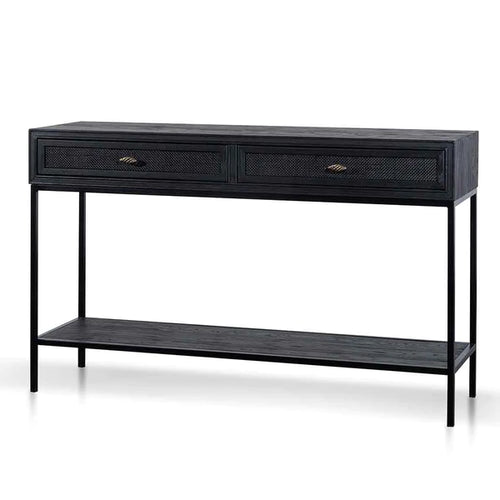 Full Black Console Table