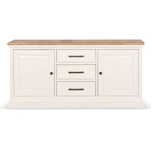 White Sideboard Unit with Natural Top